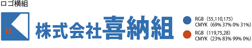 喜納組のロゴ横組